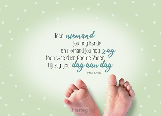 Toen niemand jou nog kende - wenskaart met gedicht