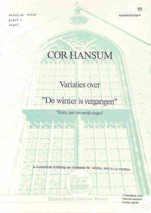 Variaties over: 'de winter is vergangen' - Tweedehands Klavar 