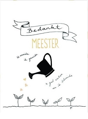 Bedankt meester - kaart